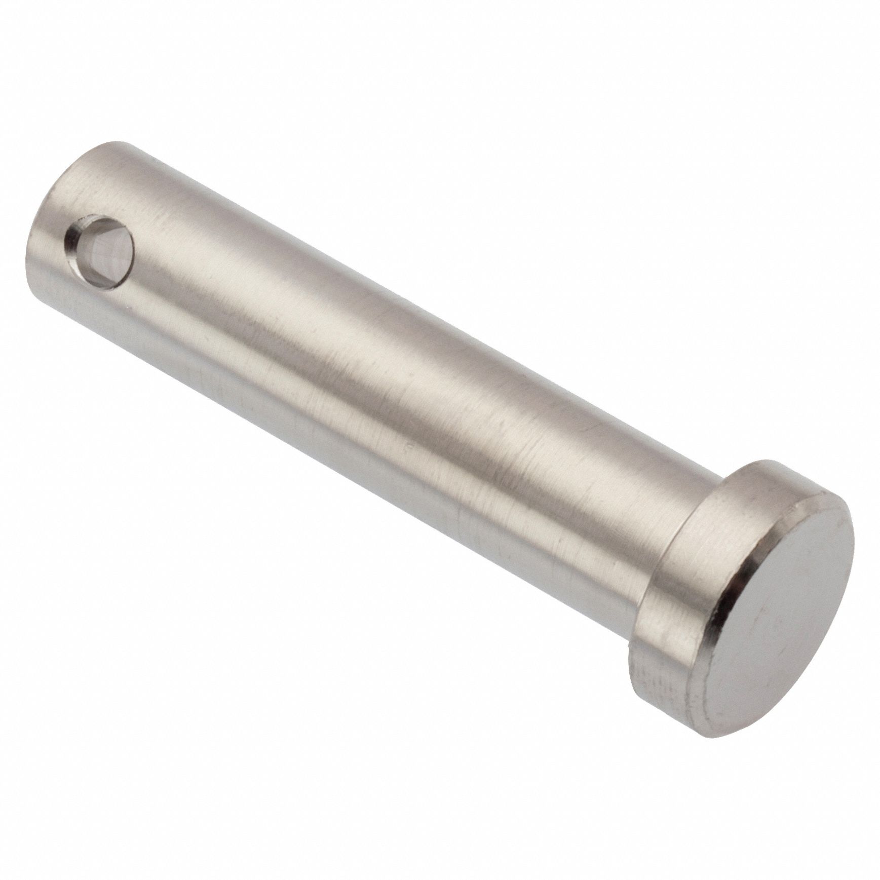 Clevis Pin: Inch, 7/8 in Pin Dia, 2 3/4 in Shank Lg, Precision Clevis Pin, Stainless Steel, 18-8