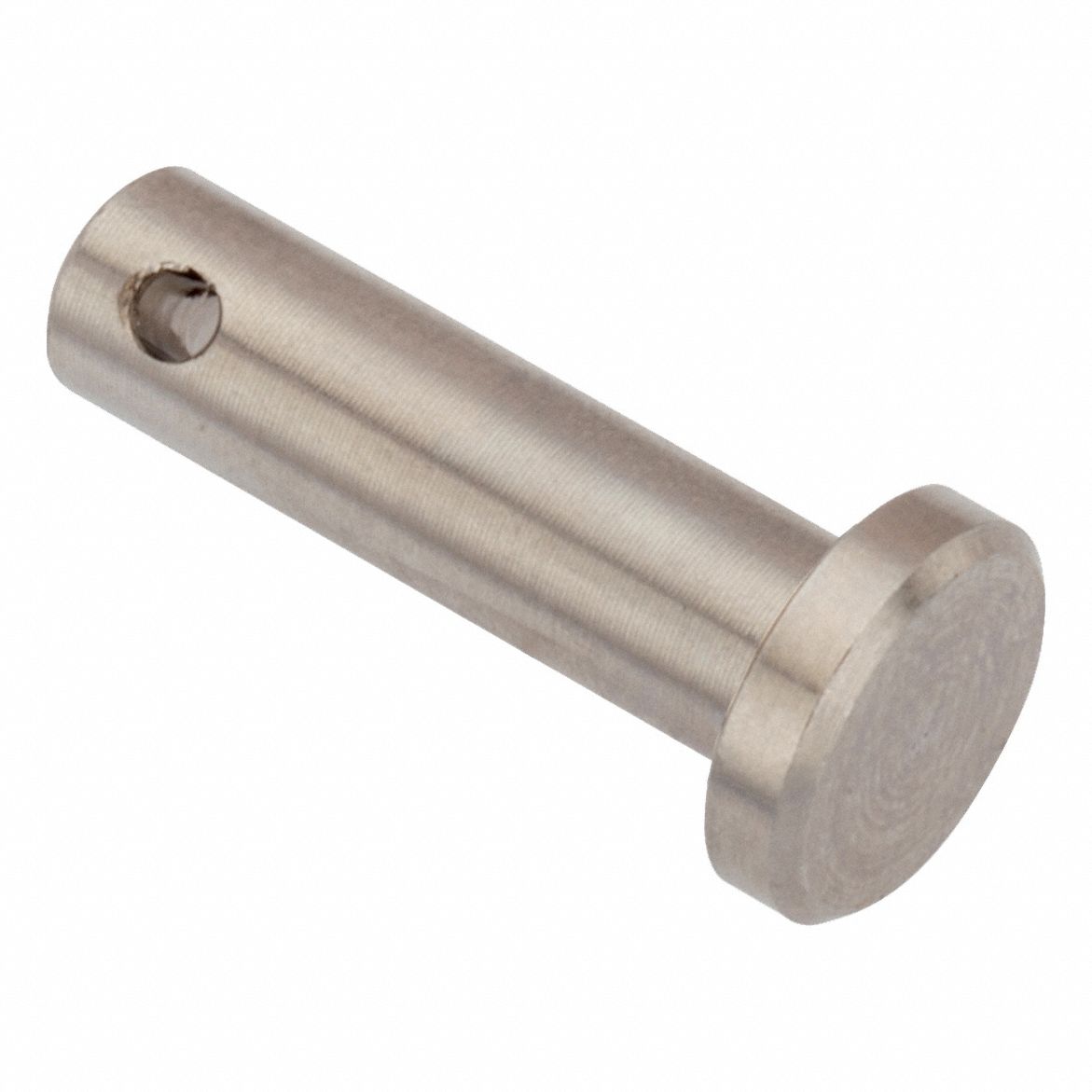 Clevis Pin: Inch, 9/16 in Pin Dia, 2 in Shank Lg, Precision Clevis Pin, Stainless Steel, 18-8, Plain
