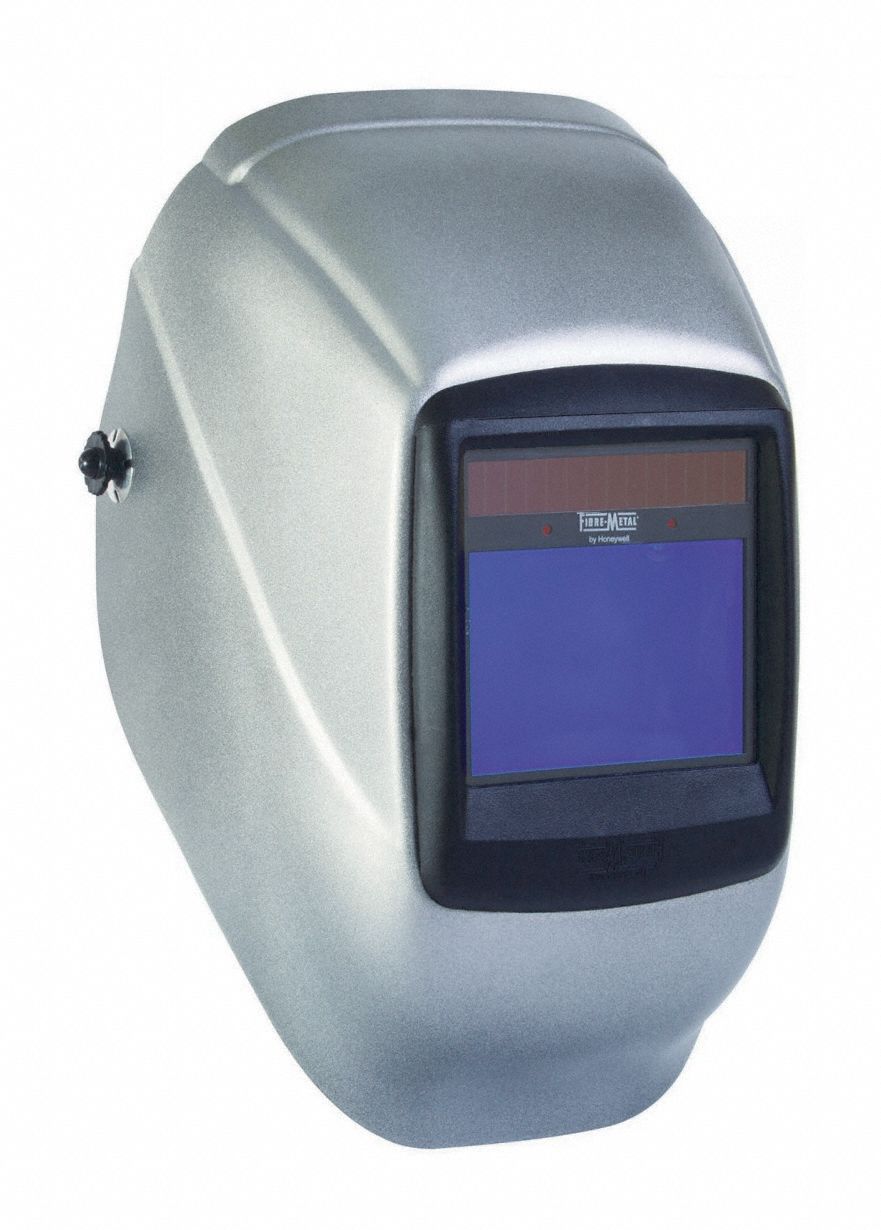 WELDING HELMET, SOLAR, AUTO DARKENING FILTER 9-13, 0.15 MICROSECONDS, SILVER, 10.20 IN