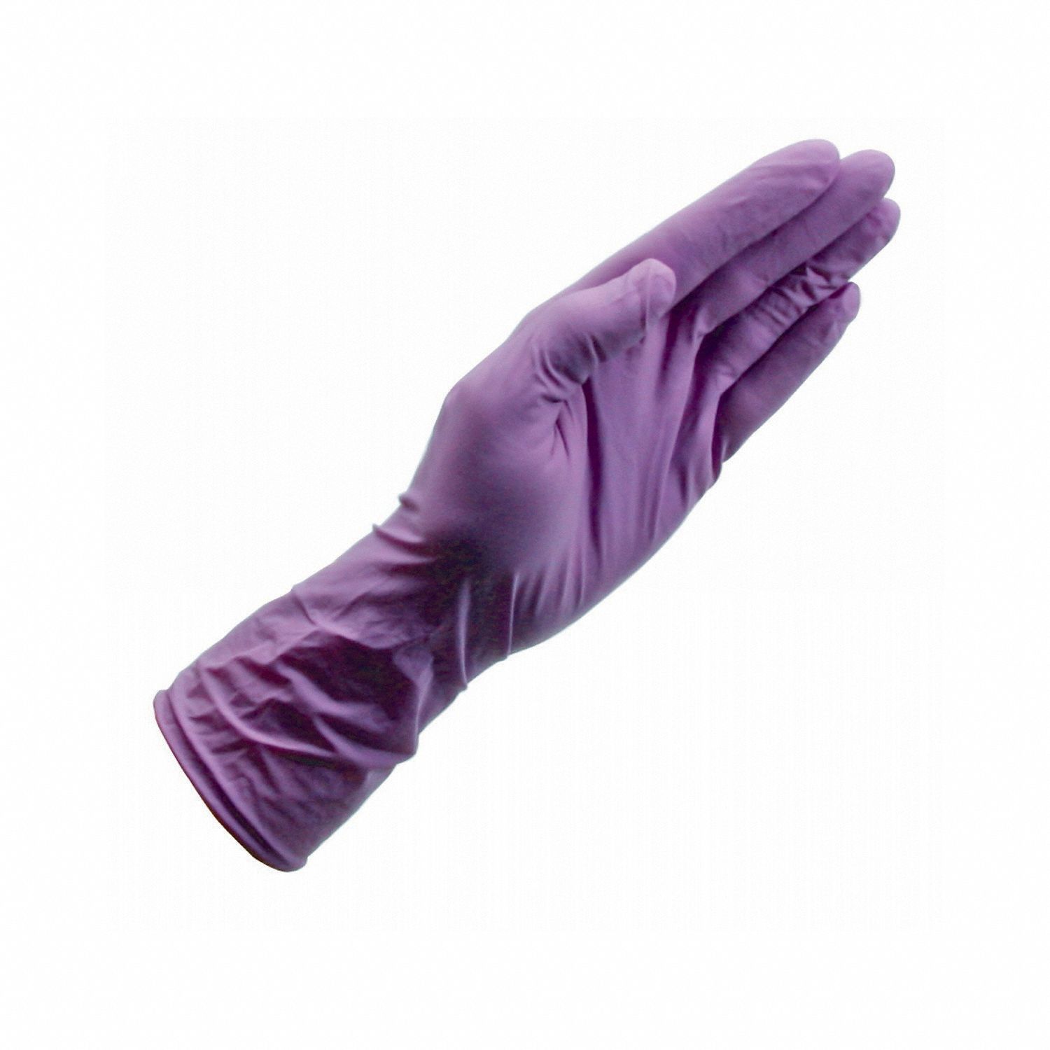 GANTS,M,8MIL,SANS POUDRE,MANCHETTE ALLONGÉE,BLEU,12PO DE L,100PQT