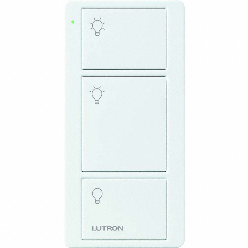 Wireless Remote Control: 3 Buttons, Battery, Caseta, Pico, White, PJ2-3B-GWH-L01