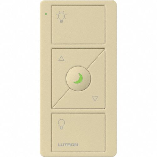Wireless Control with Nightlight: 3 Buttons, Battery, Caseta, Pico, Ivory, PJN-3BRL-GIV-L01