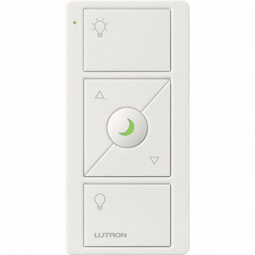 Wireless Control with Nightlight: 3 Buttons, Battery, Caseta, Pico, White, PJN-3BRL-GWH-L01