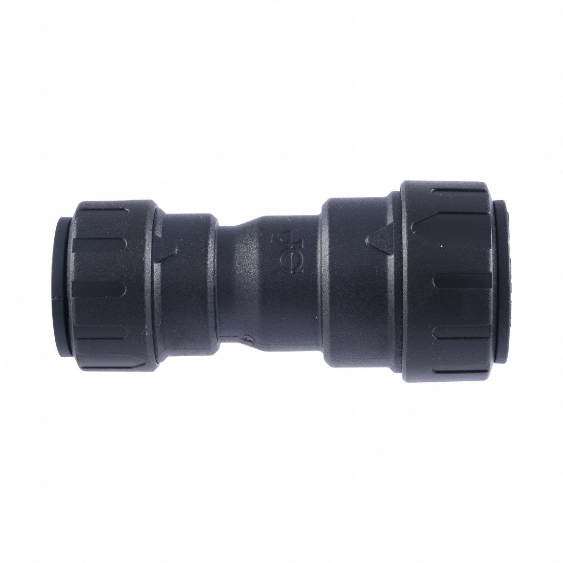 Push-Fit Coupling Fitting: 3/4 in Pipe x 1/2 in Pipe Size, Plastic, Coupling, Swivel