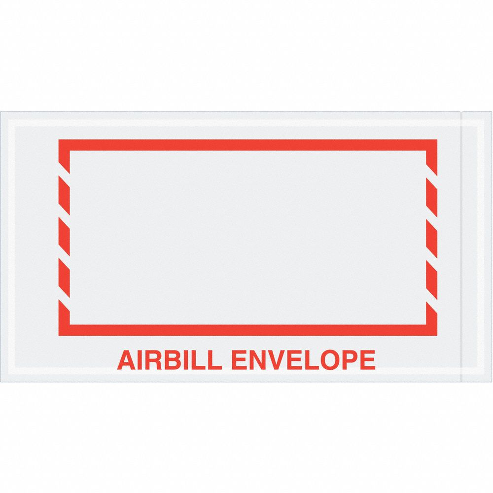10 in x 5 1/2 in, Airbill Envelope, Packing List Envelopes - 820FJ4 ...