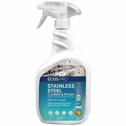 Ecos Pro Stainless Steel Cleaner / 32 oz. Bottle / 6-Ct. Case