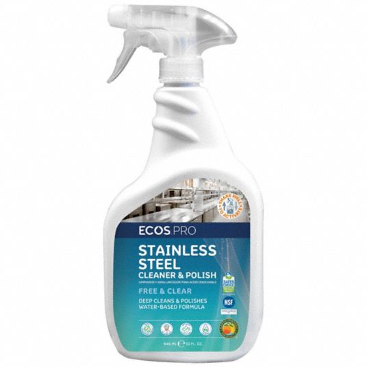 Ecos Pro Stainless Steel Cleaner / 32 oz. Bottle / 6-Ct. Case