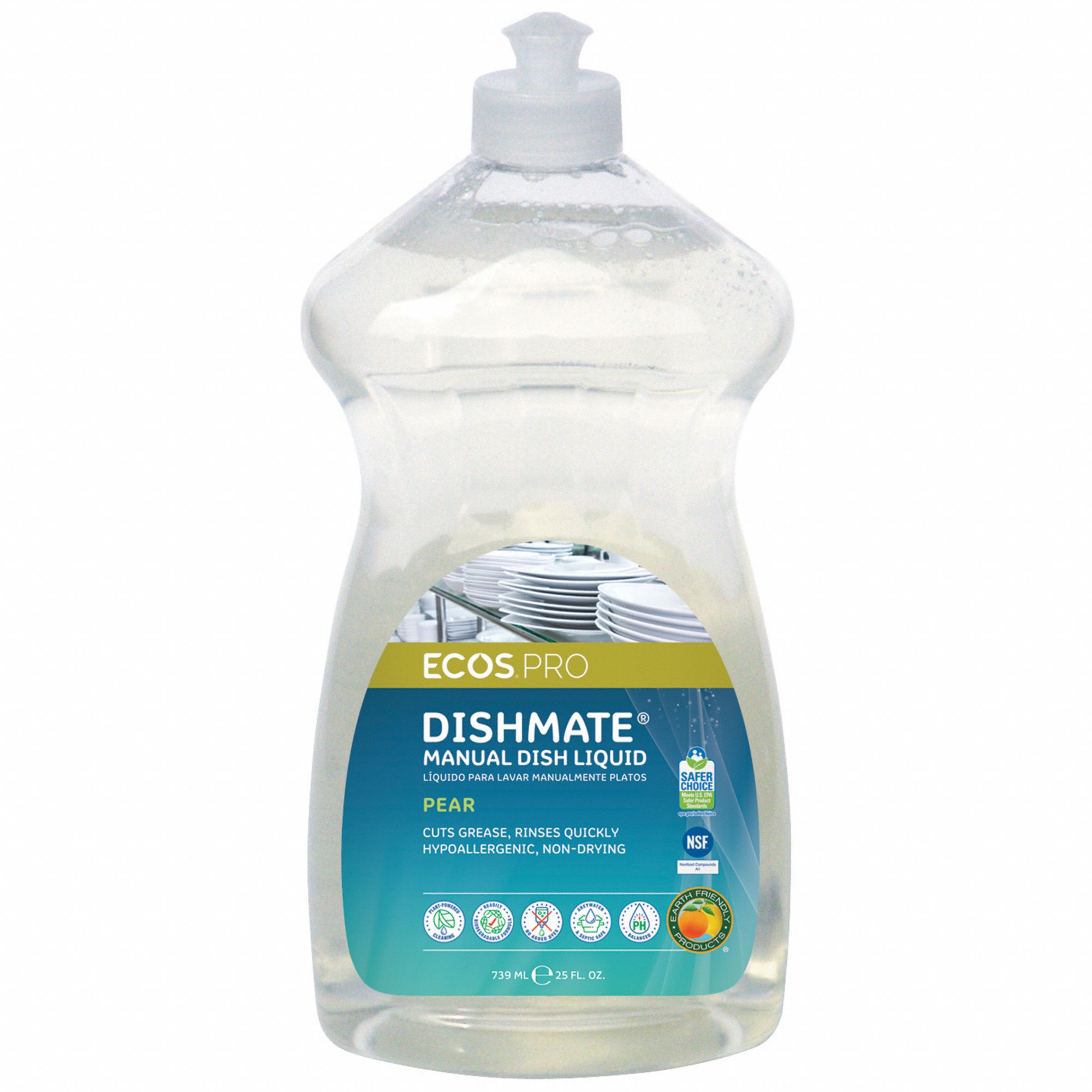 Dish Soap: Hand Wash, Liquid, Bottle, 25 oz, Pear, 6 PK