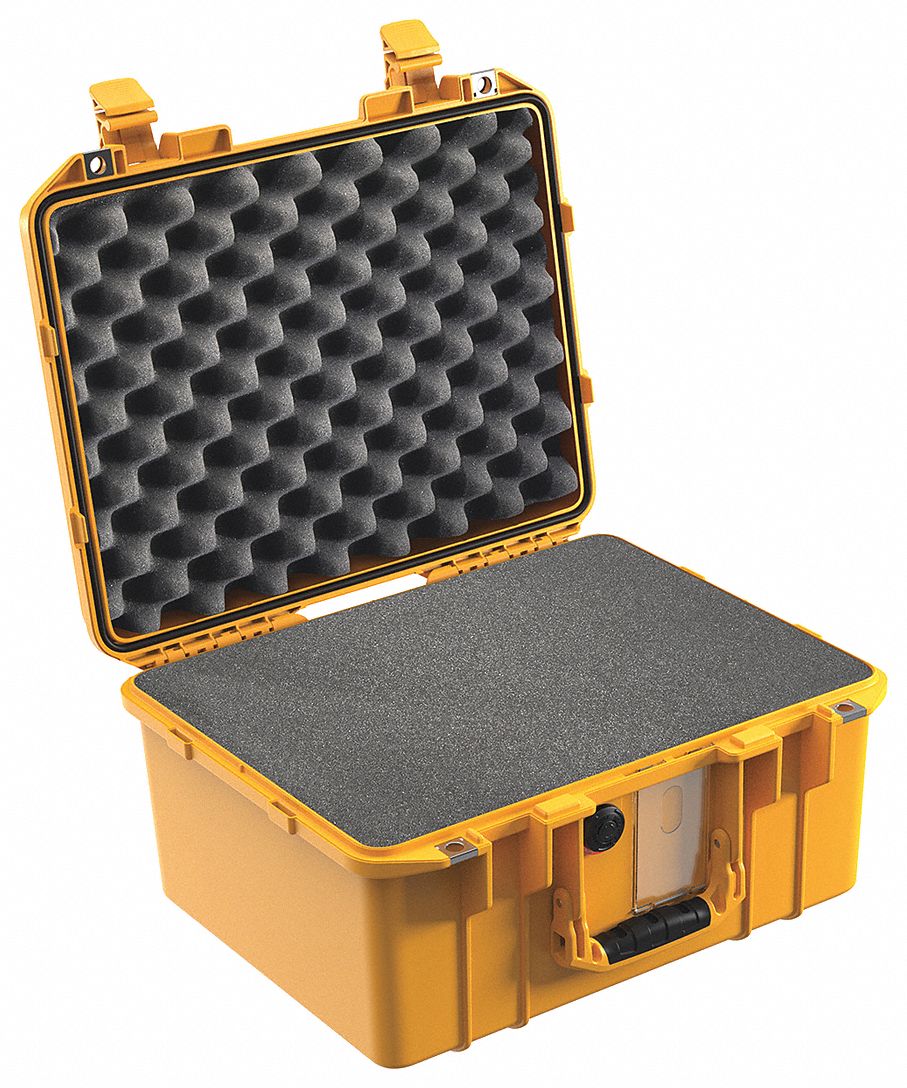 PROTECTIVE CASE, WITH FOAM, O-RING, YELLOW, 16 7/8 X 14 7/64 X 9 17/64 IN, PP/HPX POLYMER/PUR