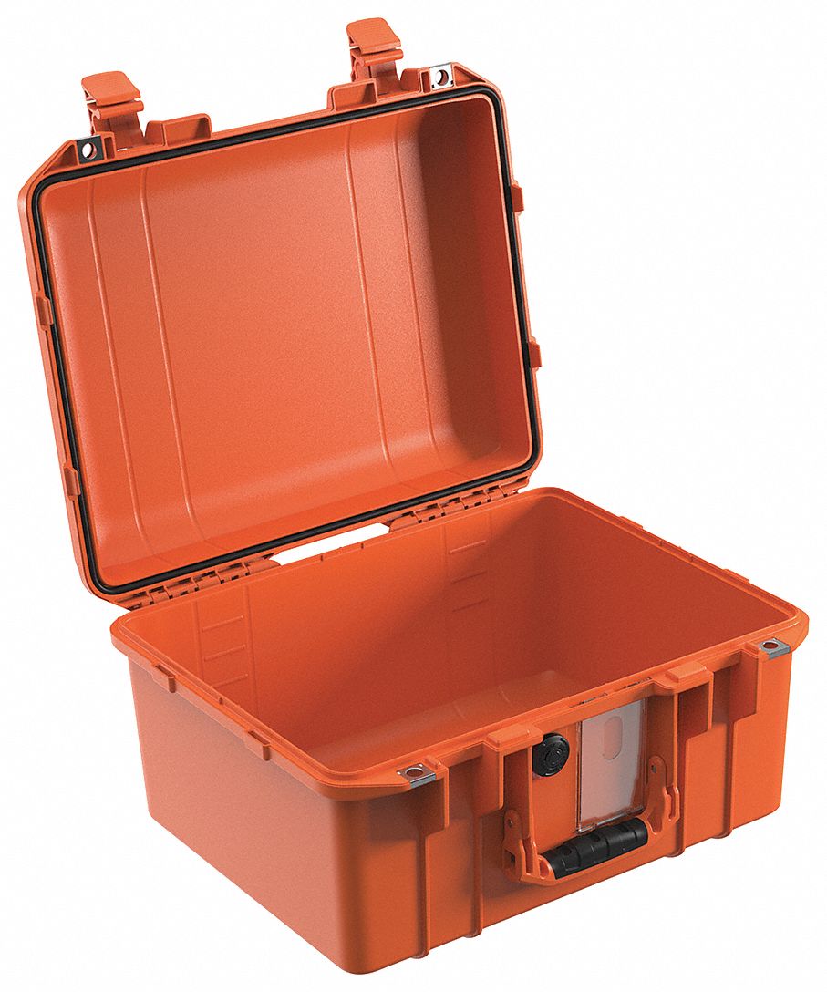 PROTECTIVE CASE, WITHOUT FOAM, O-RING, ORANGE, 16 7/8 X 14 7/64 X 9 17/64 IN, PP/HPX POLYMER