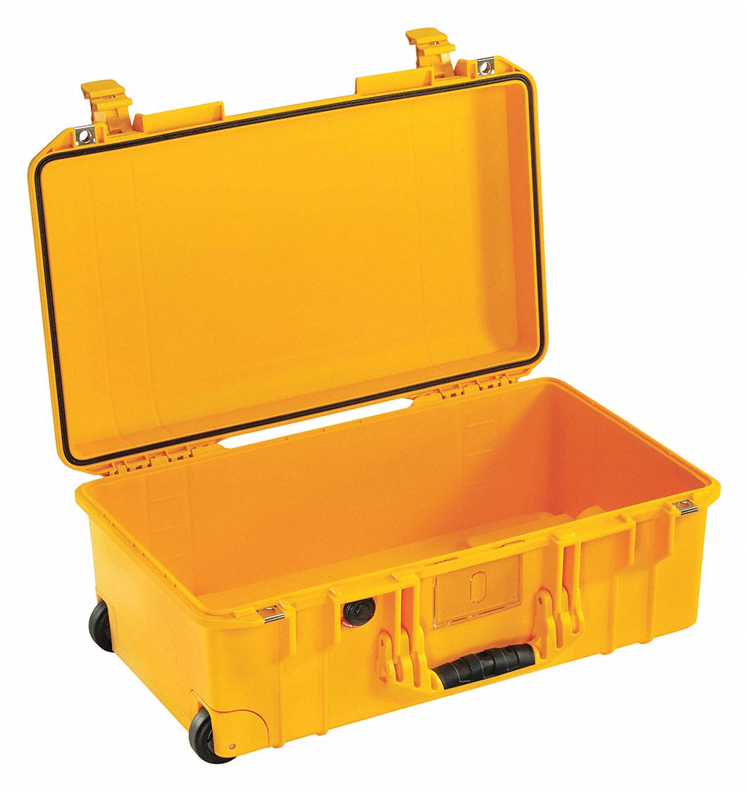 PROTECTIVE CASE, AIR, CARRY ON, NO FOAM/EMPTY, YELLOW, 21.96 X 11.97 X 8.98 IN, POLYMER, ST S