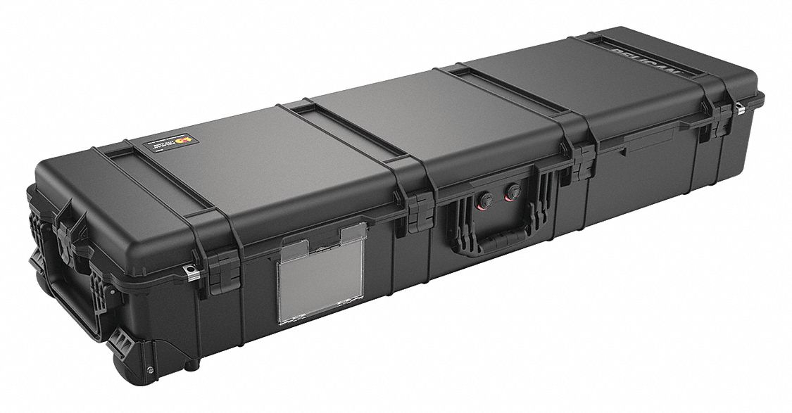 PROTECTIVE CASE, 15⅝ IN X 54⅝ IN X 8⅝ IN, FLAT/PICK AND PLUCK, BLACK, 2 WHEELS