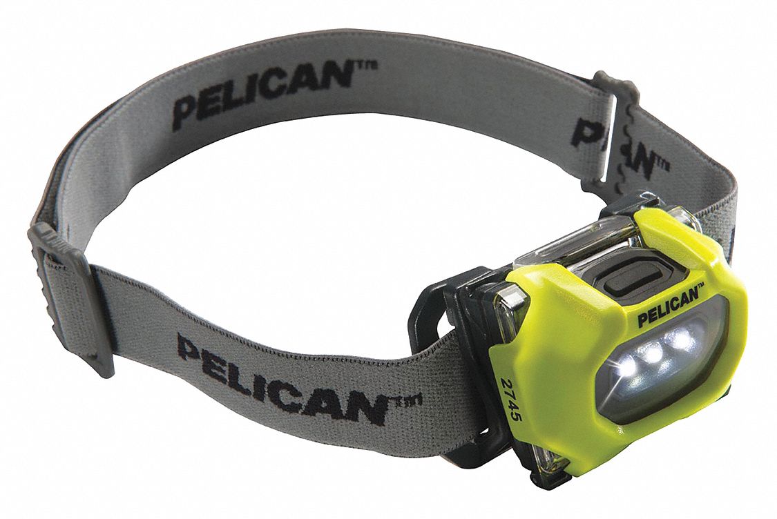 2745 HEAD LIGHT, LED, POLYCARBONATE, BLACK/YELLOW, 2¼ IN L, 5,000 HR LAMP LIFE, HEAD STRAP MOUNT