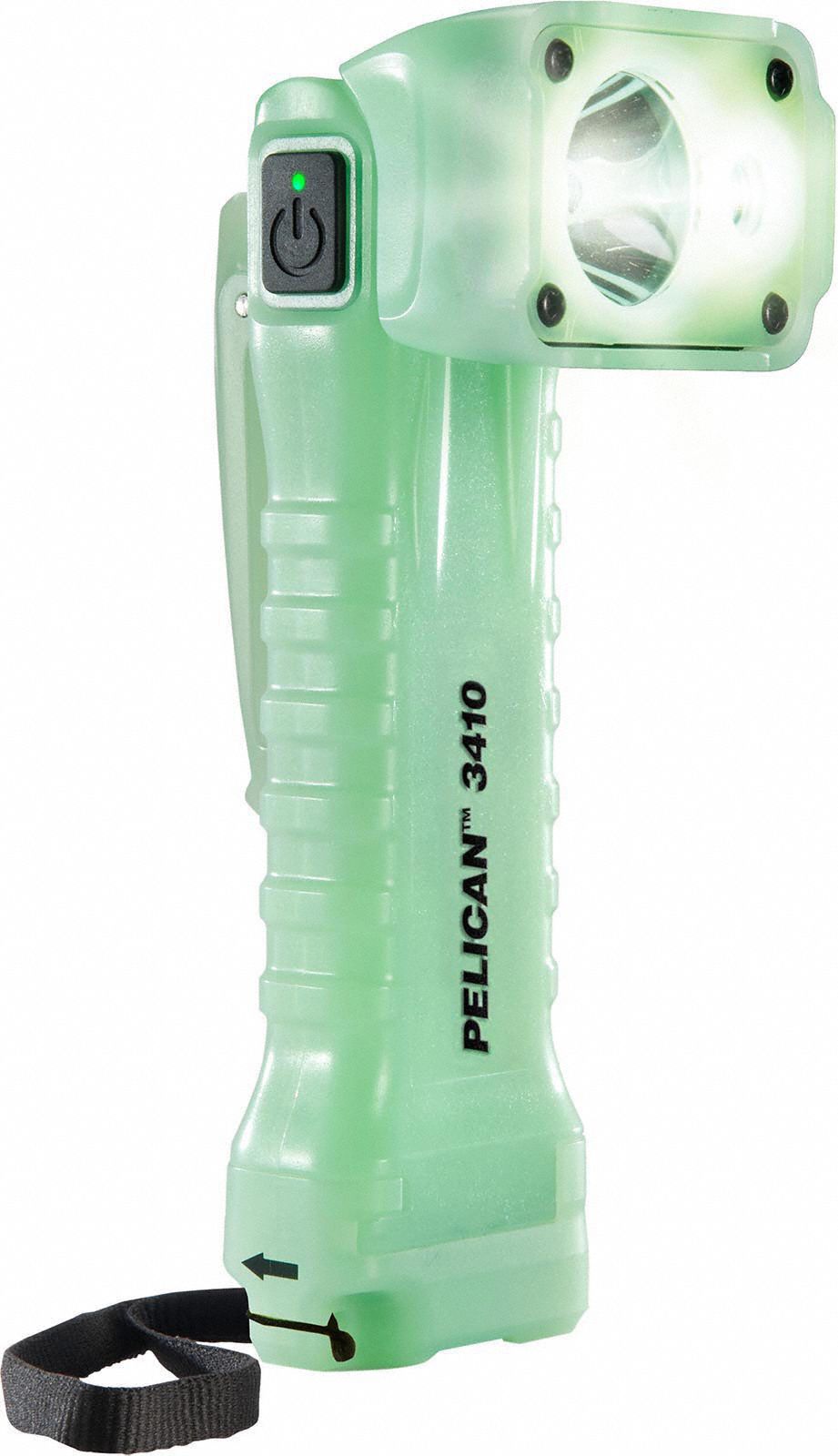 FLASHLIGHT, LED, GREEN, POLYCARBONATE LENS, 7.44 IN LENGTH, 10,000 HOUR LAMP LIFE