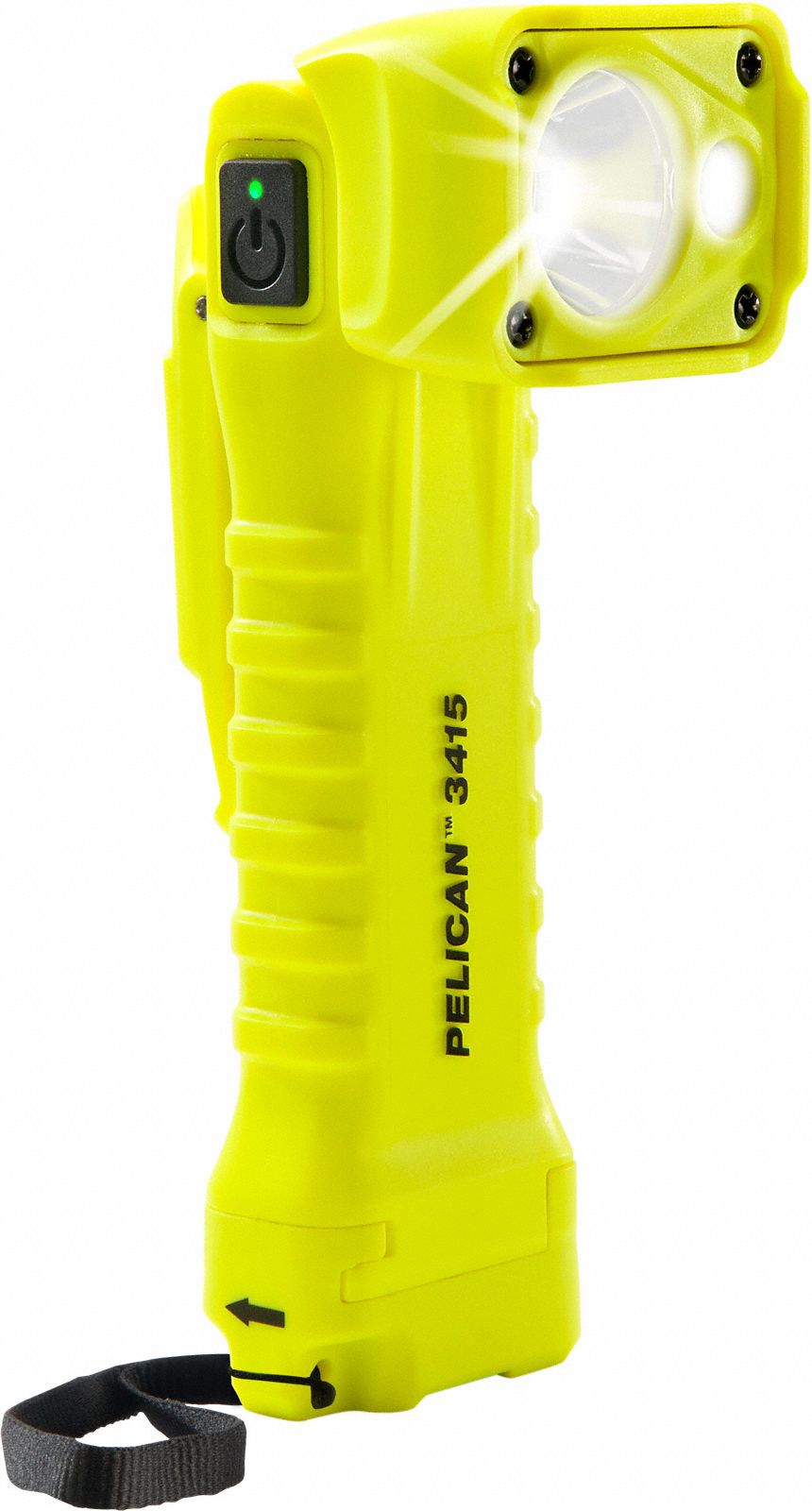 HANDHELD FLASHLIGHT, LED, YELLOW, POLYCARBONATE LENS, 10,000 HOUR LAMP LIFE