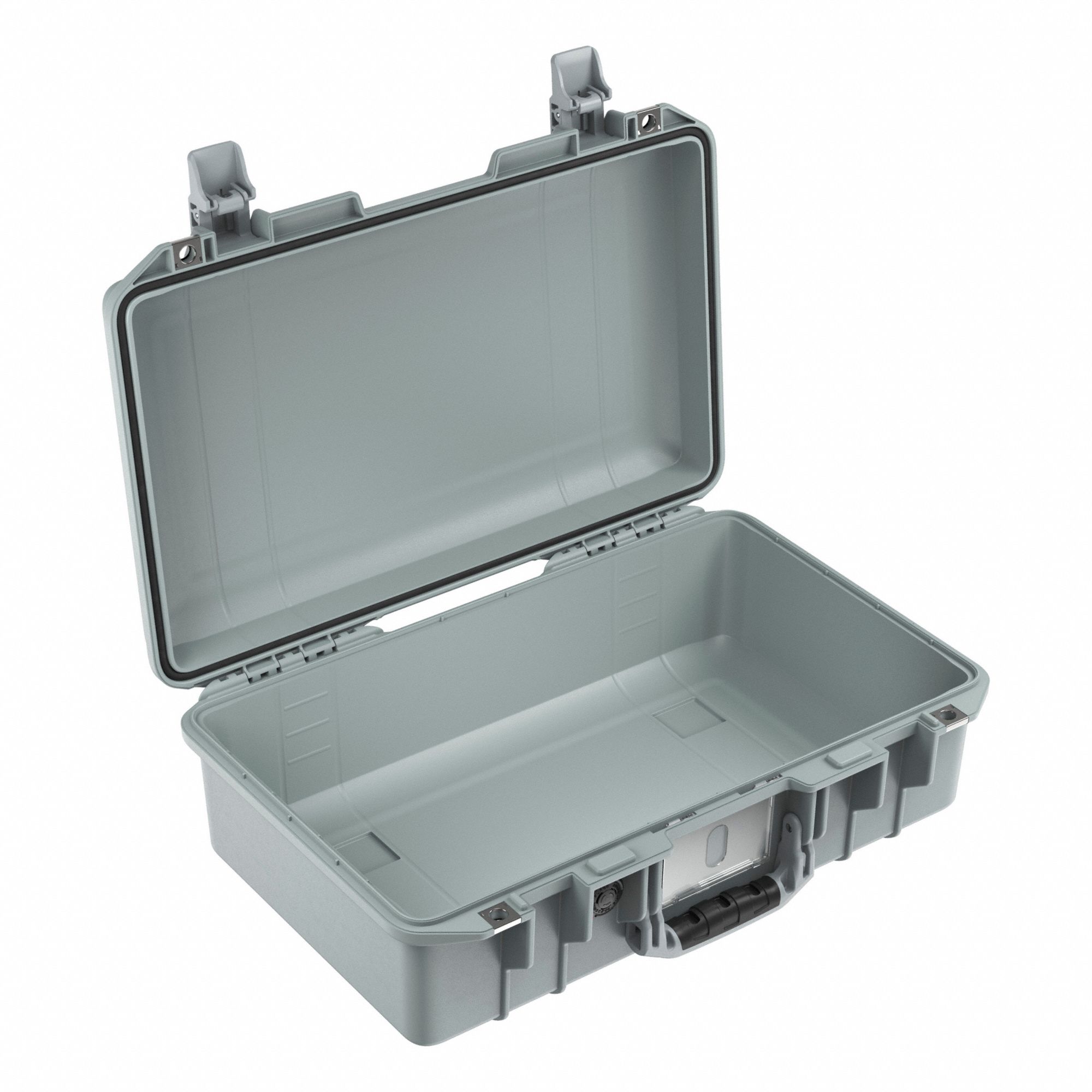 PROTECTIVE CASE, AIR, NO FOAM, PURGE VALVE, BUSINESS CARD HOLDER, SILVER, 19.17 X 12.80 IN, POLYMER