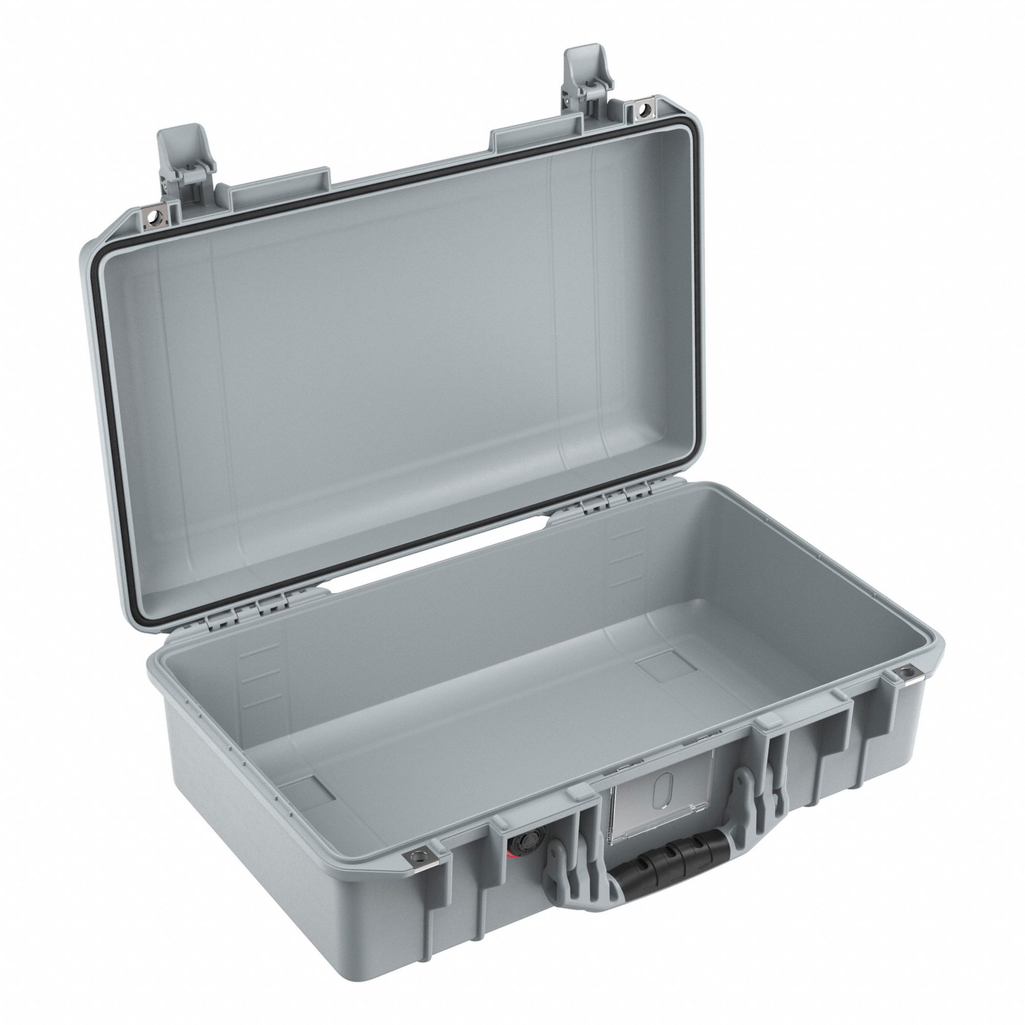 PROTECTIVE CASE, AIR, NO FOAM, PURGE VALVE, BUSINESS CARD HOLDER, SILVER, 21.96 X 13.97 IN