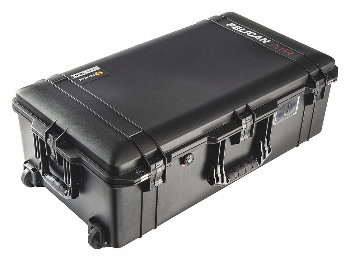 PROTECTIVE AIR CASE, 15½ IN X 29⅝ IN X 9⅜ IN INSIDE, FLAT/PICK AND PLUCK, BLACK