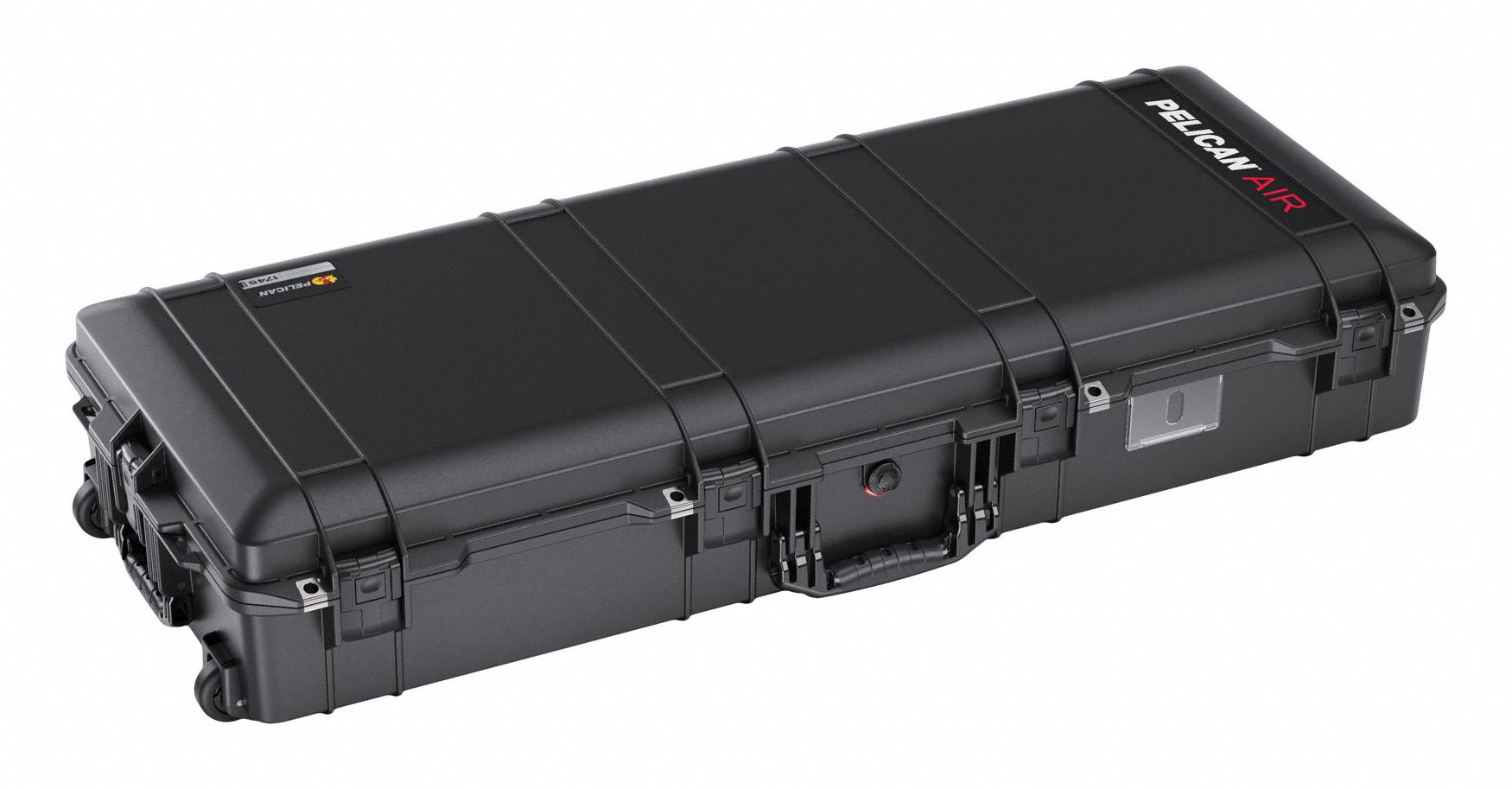 PROTECTIVE AIR CASE, 16&frac34; IN X 44 IN X 8 IN, FLAT/PICK AND PLUCK, BLACK, 2 WHEELS