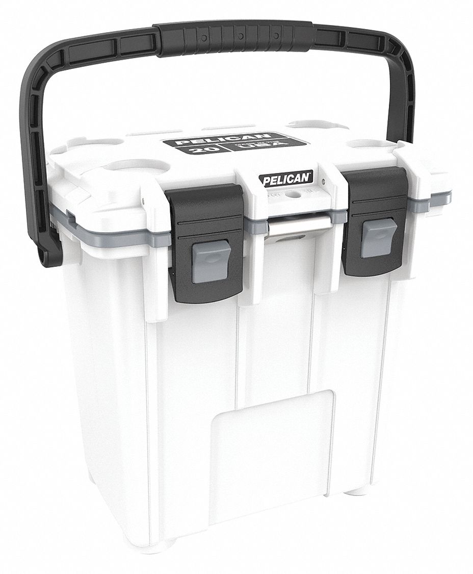 COOLER, PORTABLE, F/ BEVERAGES, WHITE/GREY, 20 QT, 18 13/16 X 12 5/8 X 17 3/8 IN