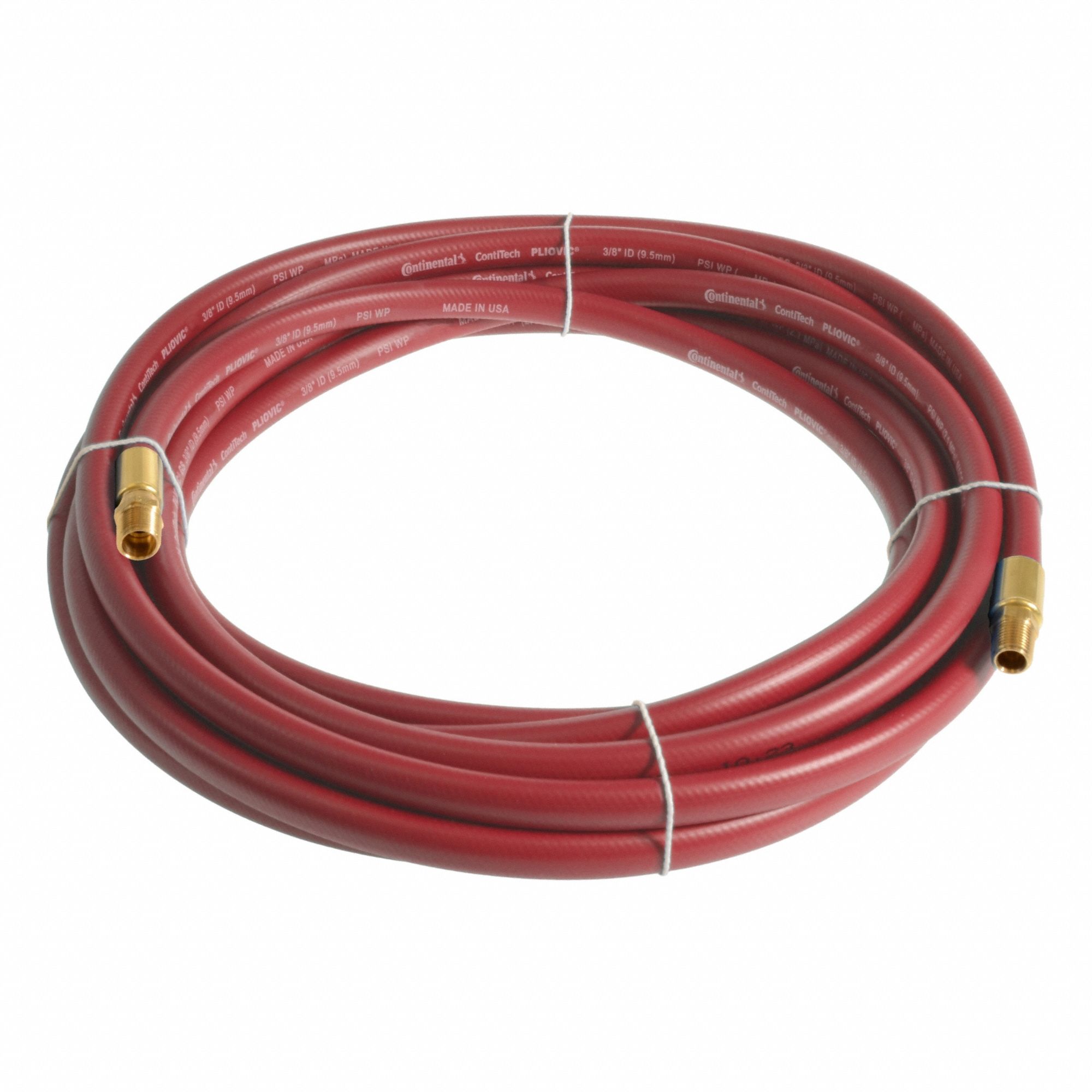 CONTINENTAL, 1/2 in Hose Inside Dia., Red, Air Hose Assembly - 901H01 ...