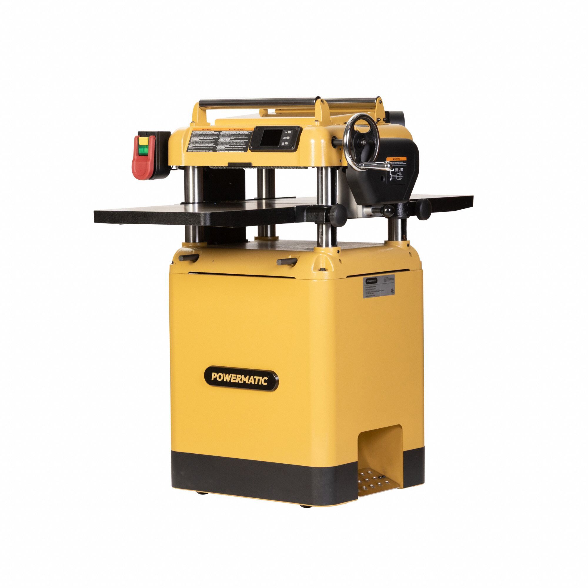 Planer: Single-Phase, 30 A, 3 hp, 15 in Max. Wd, 6 in Max. Ht, 1/8 in Max. Cutting Dp