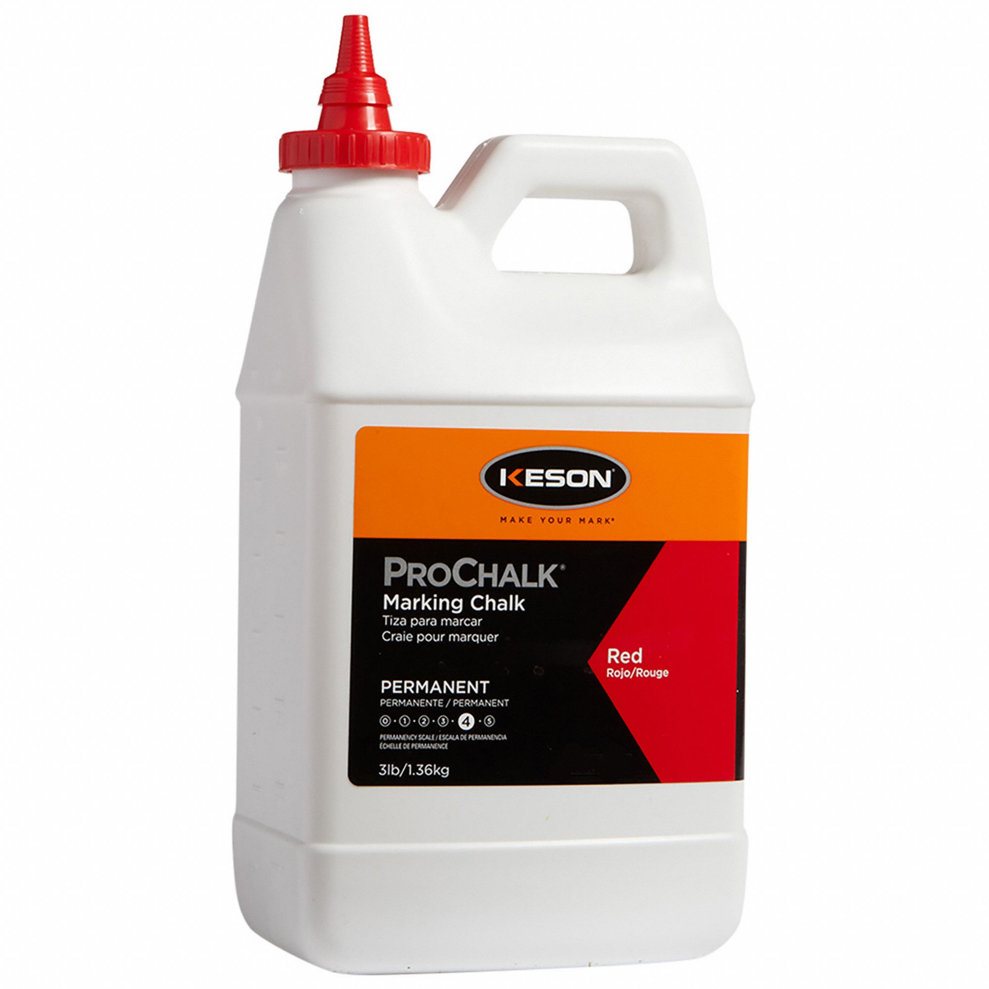 KESON, Red, Permanent, Marking Chalk Refill 4MHG8PM103RED Grainger