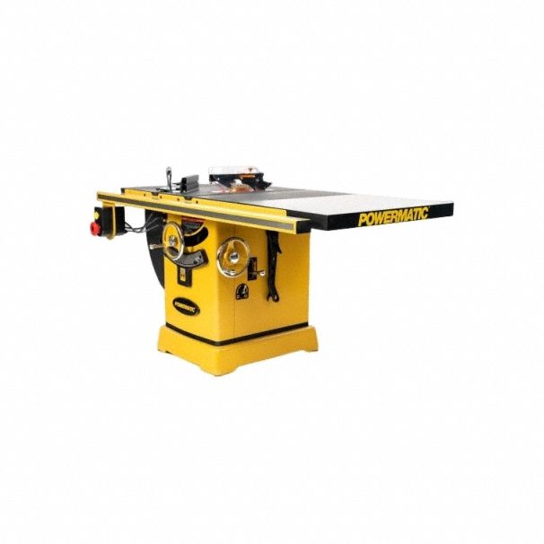 Table Saw: 460 V AC Volt, 6.5 A Current, 10 in Blade Dia., 4, 500 RPM Max. Blade Speed