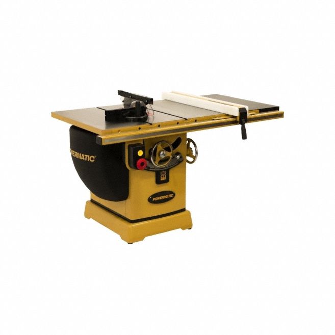 Table Saw: 230 V AC Volt, 6.5 A Current, 10 in Blade Dia., 3, 450 RPM Max. Blade Speed