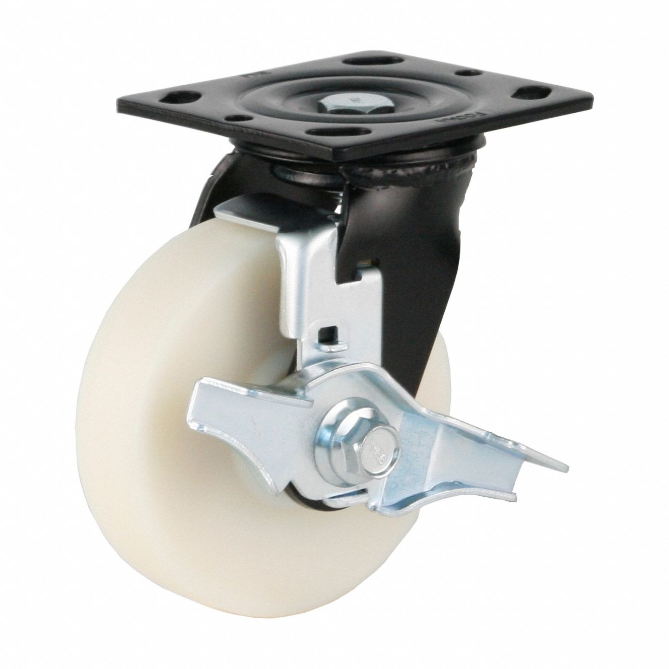 Plate Caster, Swivel, Nylon, 160mm H