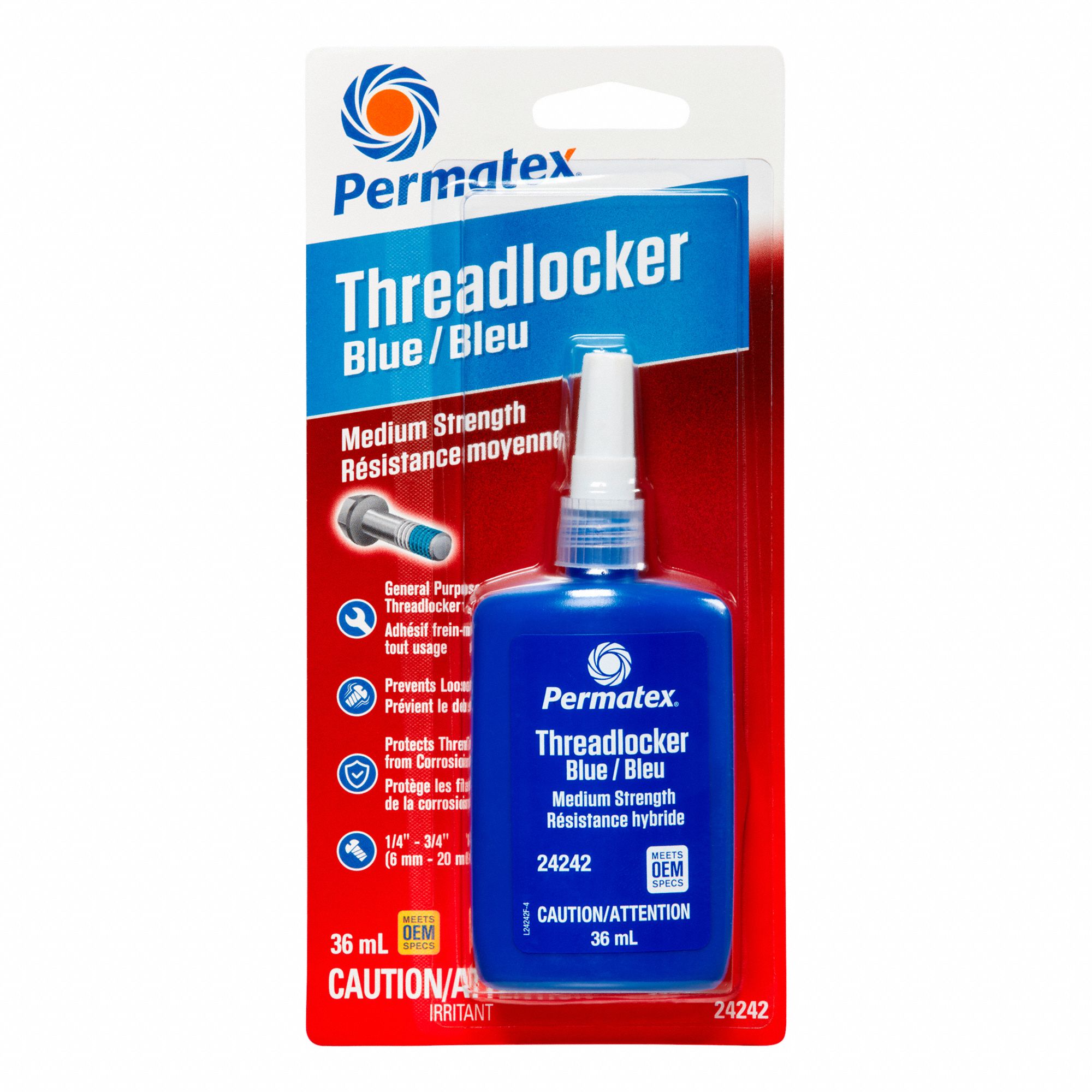 MEDIUM-STRENGTH THREADLOCKER,1.21 OZ SZ