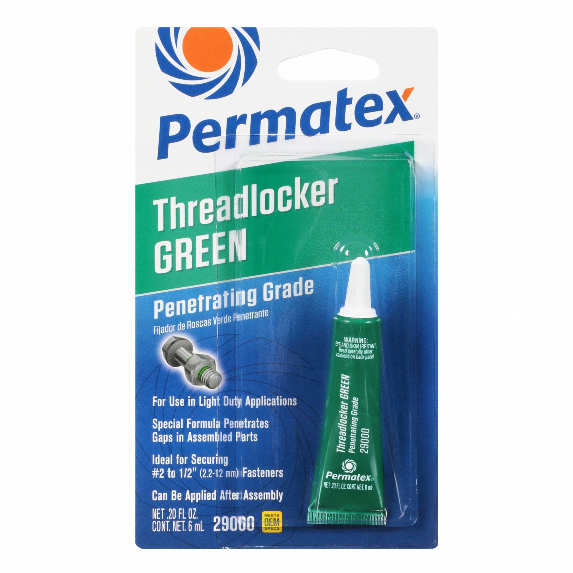 THREADLOCKER,TUBE,6 ML,GREEN