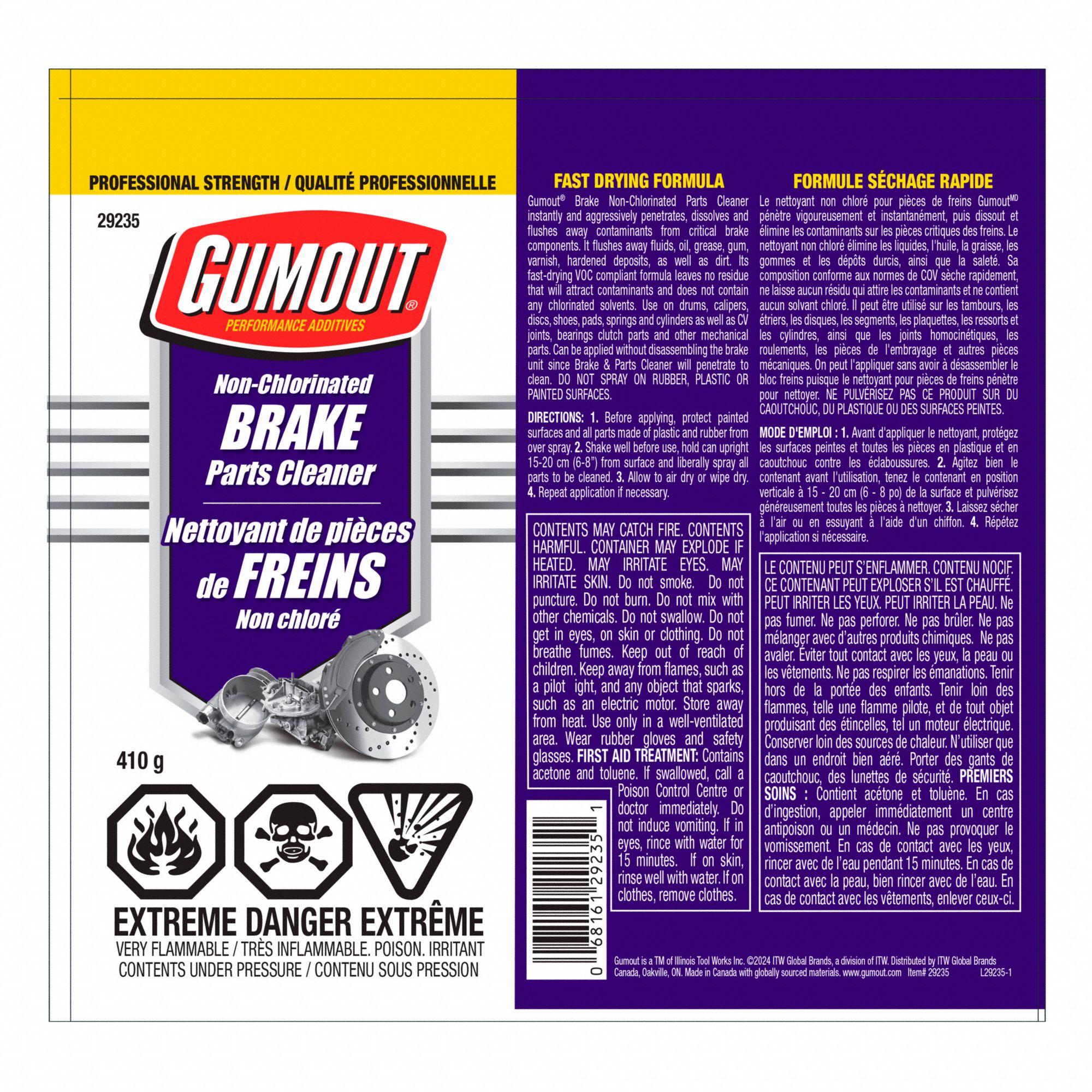BRAKE CLEANER,NON CHLORINATED