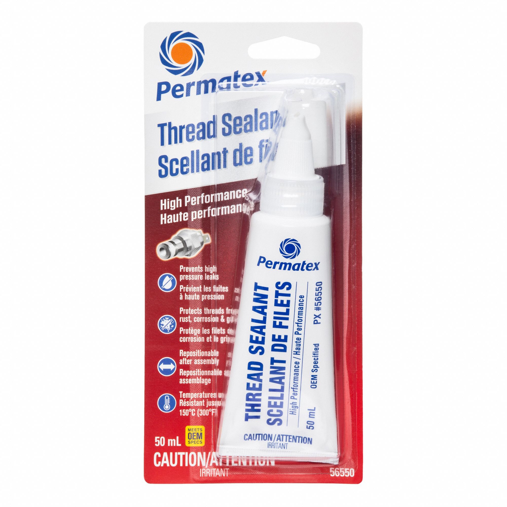 THREAD SEALANT, WHITE, 50 ML TUBE, 24 HOUR CURE