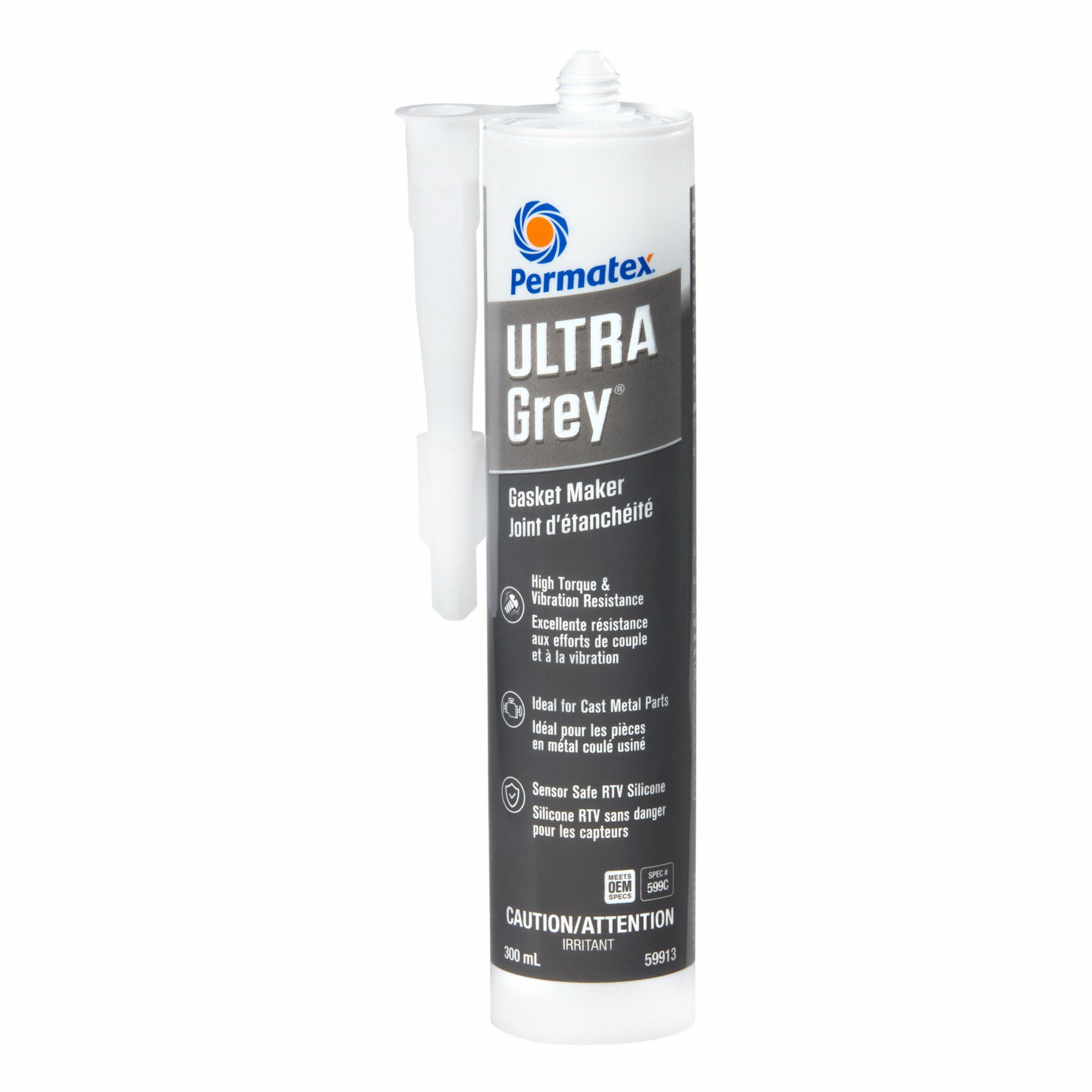 ULTRA GASKET MAKER, NO 599, GREY, 300 ML CARTRIDGE, 24 HOUR CURE