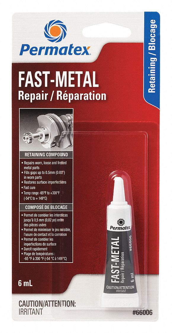 PERMATEX RETAINING COMPOUND,TUBE,6ML,3000 PSI Retaining Compounds PML66006 66006