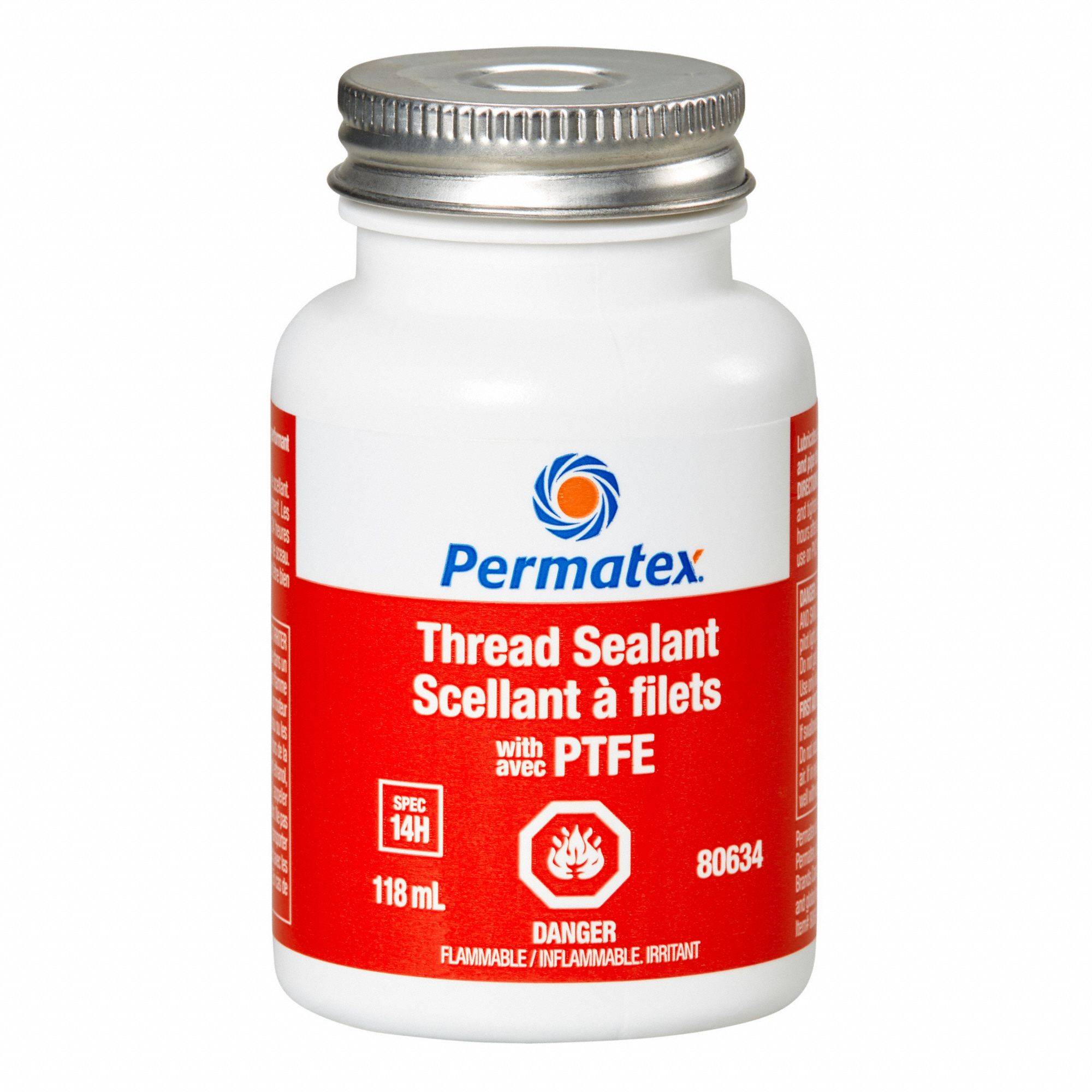 THREAD SEALANT, STRONG, FULL CURE 24 HR, -65 ° F TO 300 ° F, WHT, 118 ML, POLYMERIC PASTE