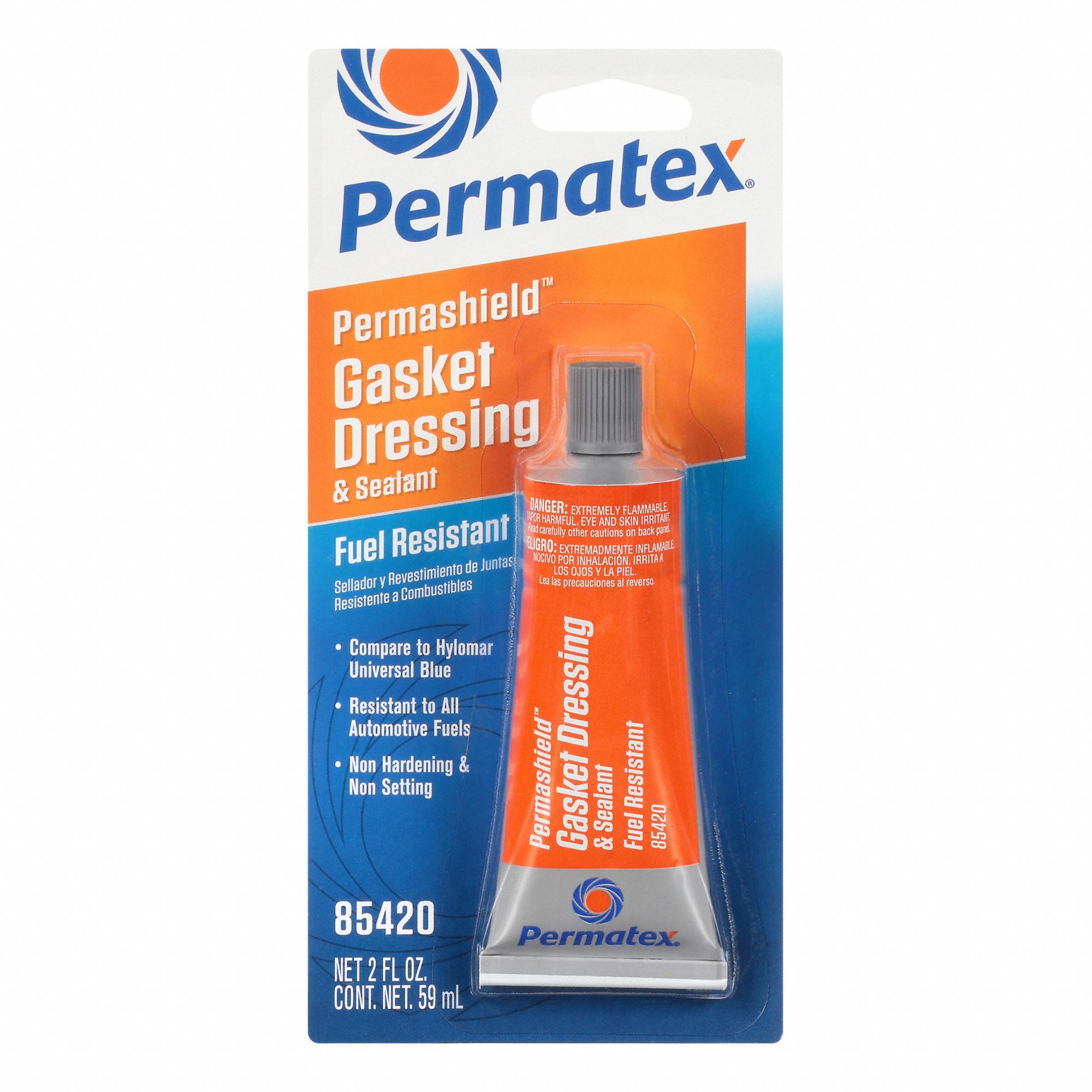 GASKET DRESSING AND FLANGE SEALANT, PERMA SHIELD, BLUE, 2 OZ TUBE