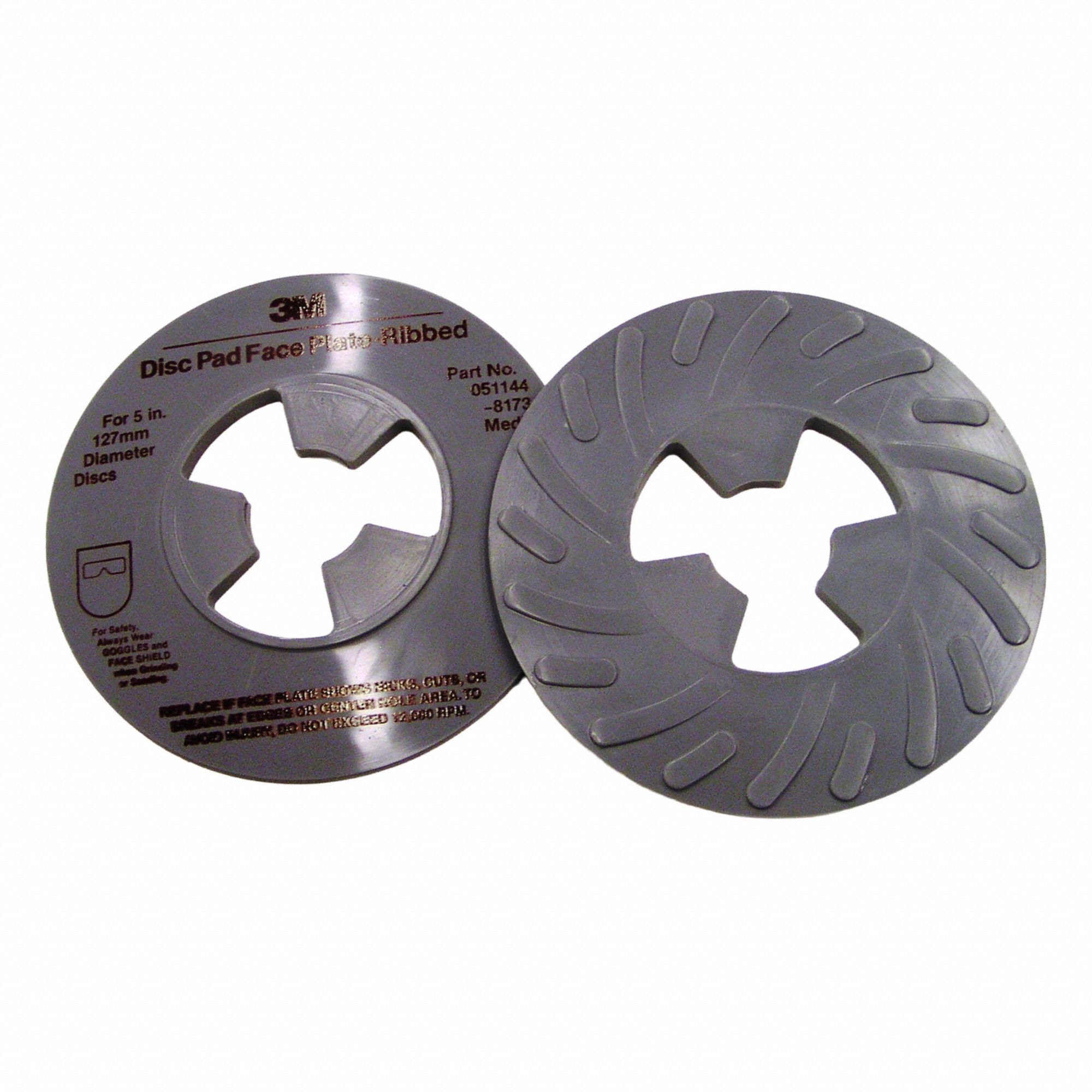Disc Face Plate 5 in Dia Gray PK10