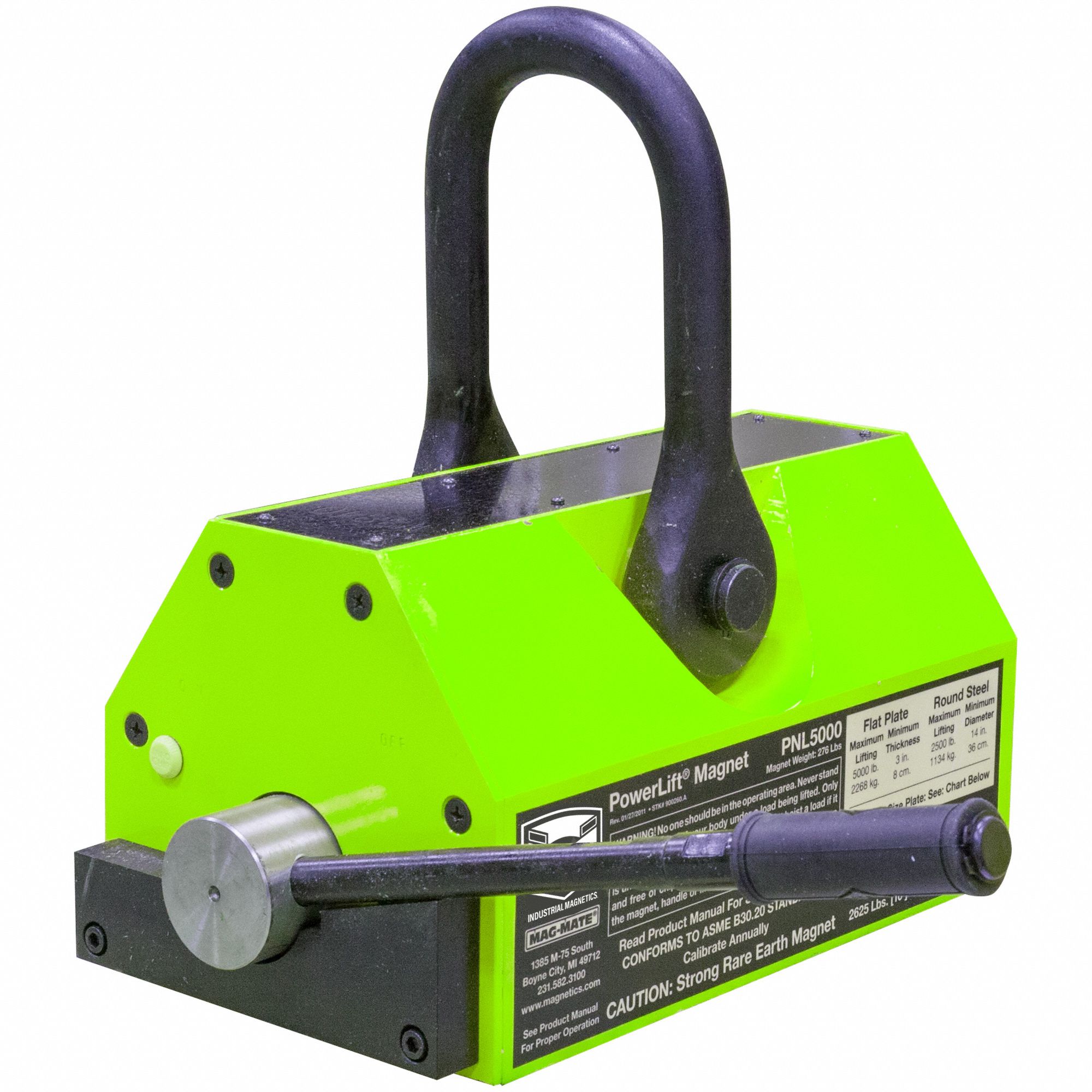 MAGMATE, 5,000 lb Max Load Capacity, 5,000 lb Max Flat Load Capacity