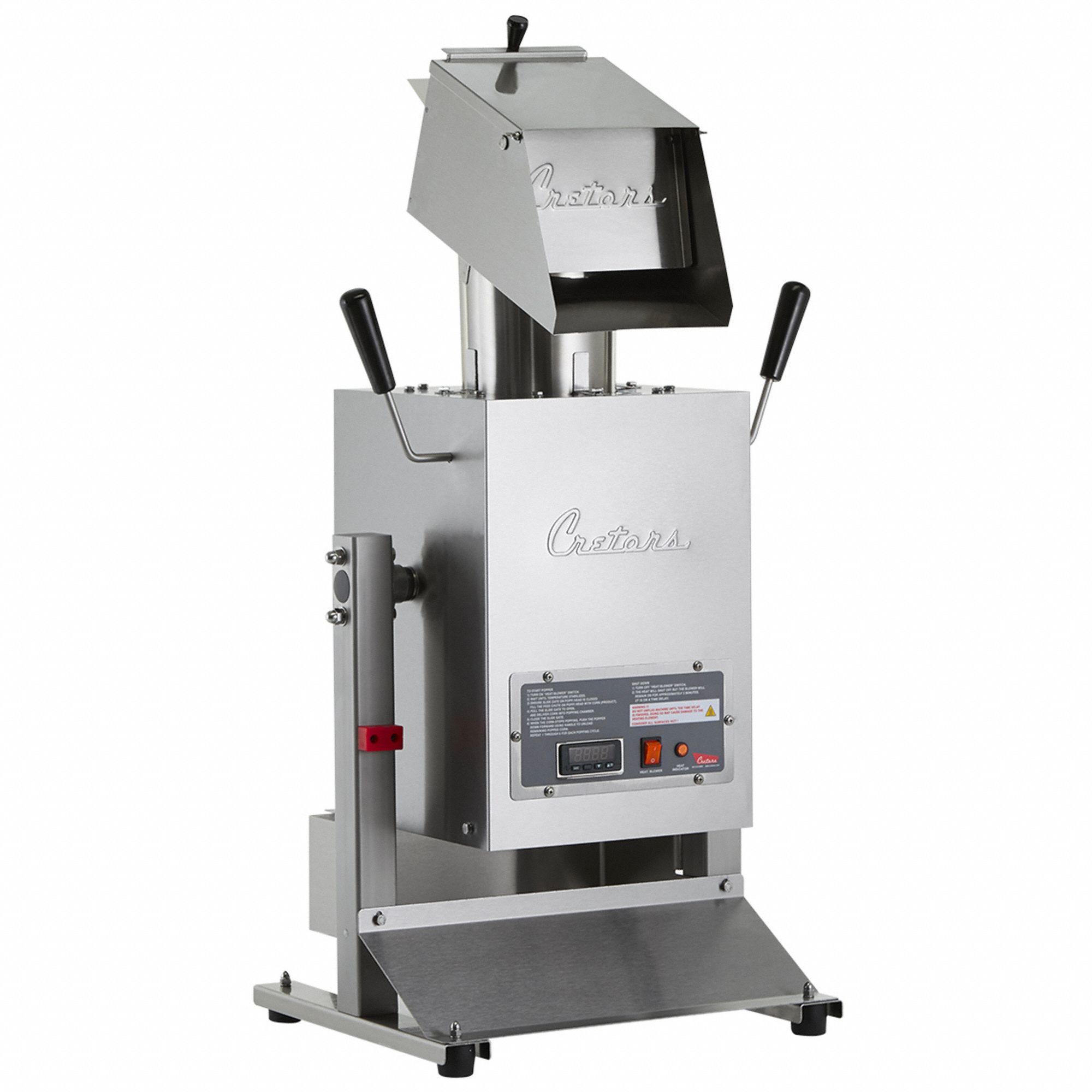 Popcorn Maker: 24 oz, Silver, Stainless Steel, 64 in Overall Ht, 32 in Overall Dp, 7, 100 W Watt