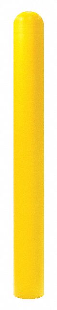 BOLLARD COVER,UV-RESIST,YELLOW,4 3/4 IN ID/5 IN OD, 52 IN L, FOAM/HIGH DENSITY POLYETHYLENE