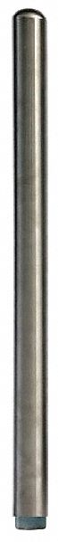 BOLLARD, FIXED, ROUND, 2 MOUNTING HOLES, SILVER, 8 LBS, 32 IN H/2 IN DIA, STAINLESS STEEL
