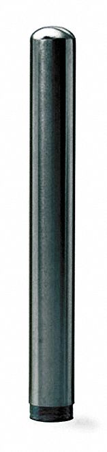 BOLLARD, FIXED, ROUND, 2 MOUNTING HOLES, SILVER, 35 LBS, 48 IN H/4 IN DIA, STAINLESS STEEL