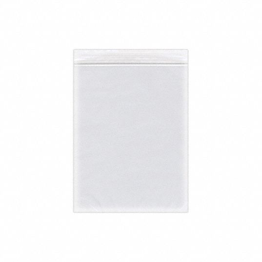 Reclosable Bag: 2 mil Thick, 2 in Wd, 3 in Lg, Hang Hole Not Included, 1, 000 PK