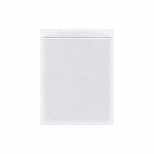 Reclosable Bag: 2 mil Thick, 3 in Wd, 4 in Lg, Hang Hole Not Included, 1, 000 PK