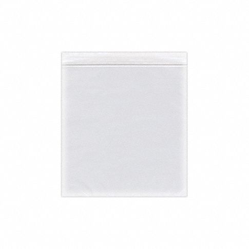 Reclosable Bag: 2 mil Thick, 8 in Wd, 10 in Lg, Hang Hole Not Included, 1, 000 PK