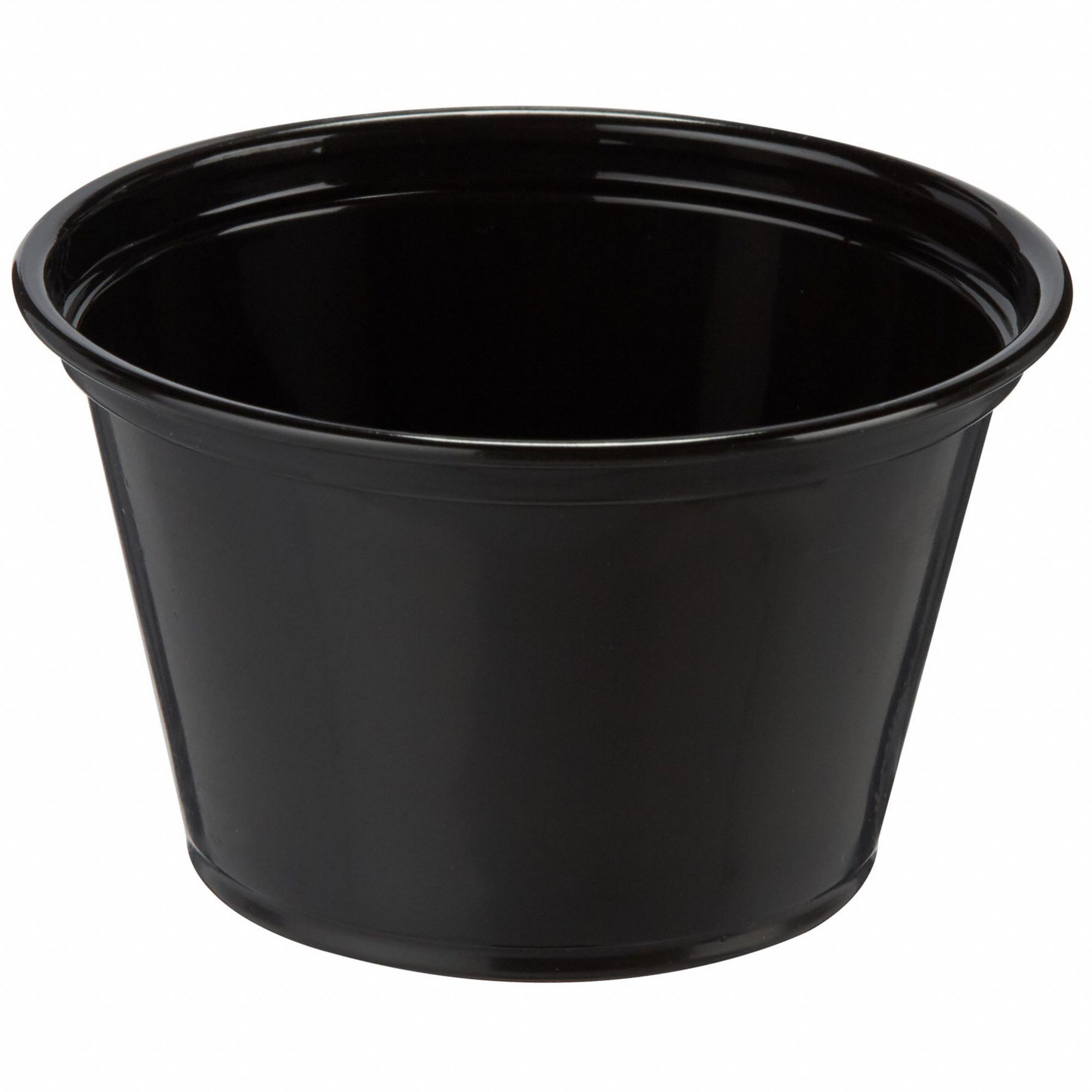 DIXIE, 4 oz Capacity, Black, Disposable Portion Cup 800CM7PP40BLACK