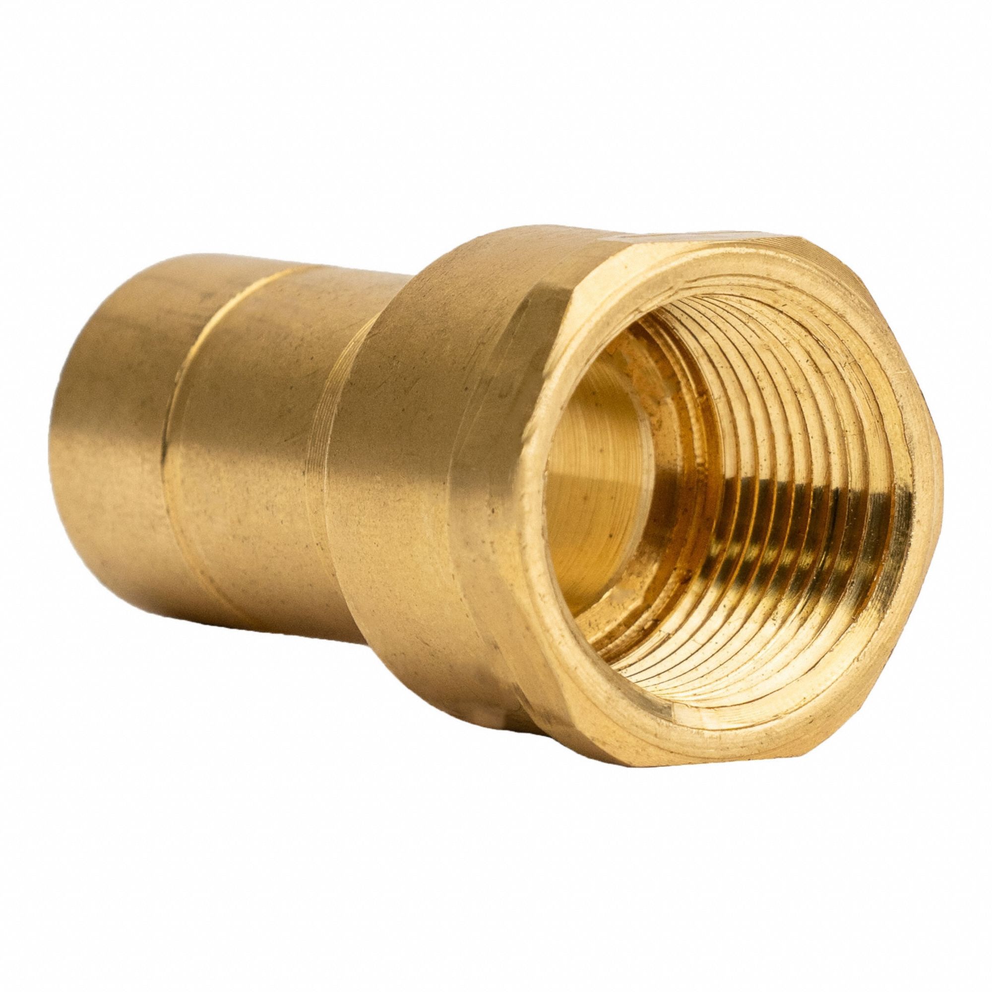 Adapter: 3/4 in OD x 3/4 in Pipe Size, Tube x FNPT, Brass