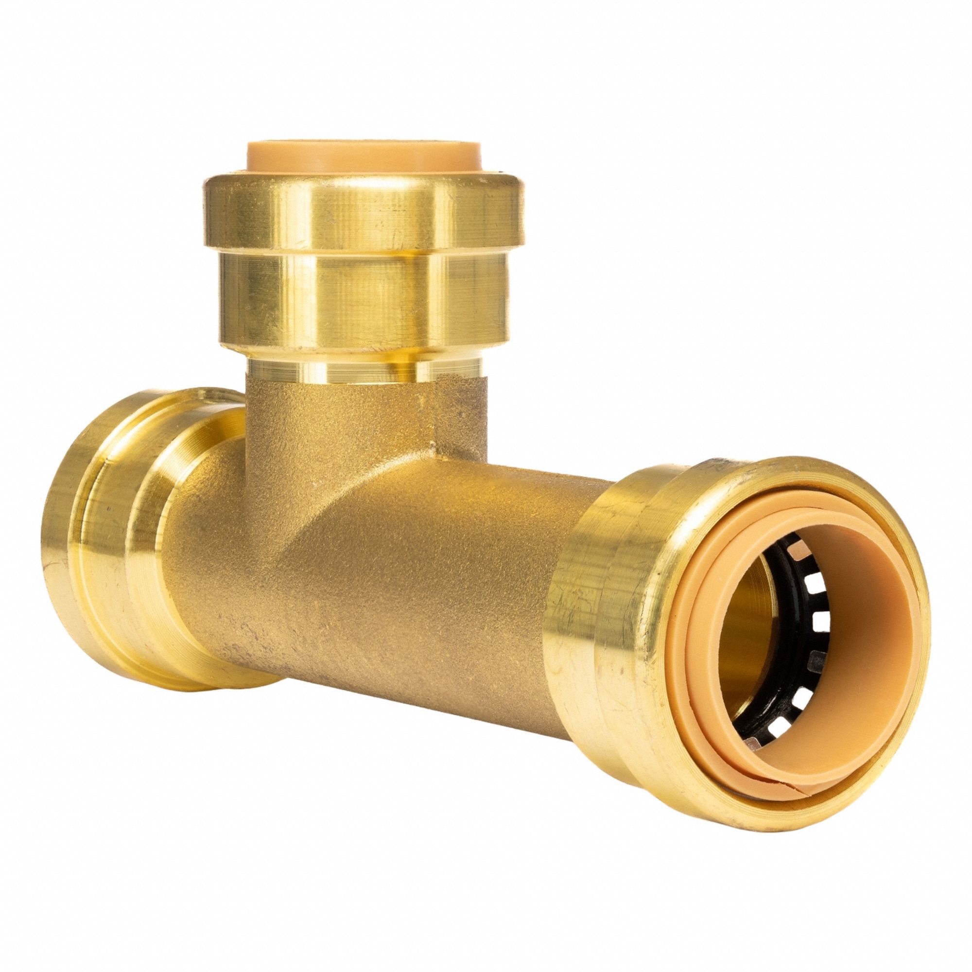 Slip Tee: Tee, 3/4 in OD x 3/4 in OD x 3/4 in OD Size, Brass, Coupling